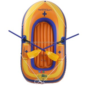 Seasonic Heavy-Obligation PVC Inflatable Fishing Boats in Flat Design for 3 Folks